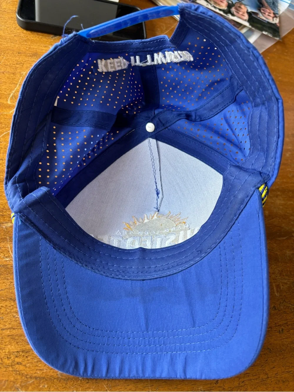 Twisted Blue Embroidered Rope-Trim Hat - Picture 3 of 3